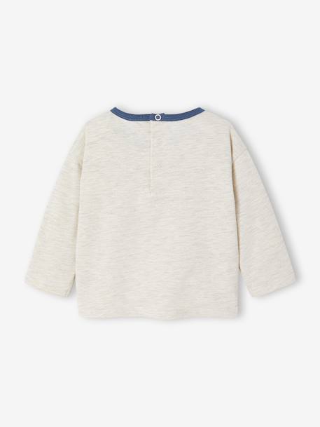 T-Shirt bébé manches longues beige chiné 4 - vertbaudet enfant 