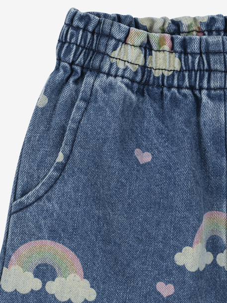 Pantalon imprimé en denim Magot bleu jean 3 - vertbaudet enfant 