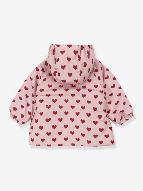 Veste coupe-vent imperméable motifs coeurs Mismou gris+rose 13 - vertbaudet enfant 