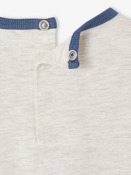 T-Shirt bébé manches longues beige chiné 3 - vertbaudet enfant 