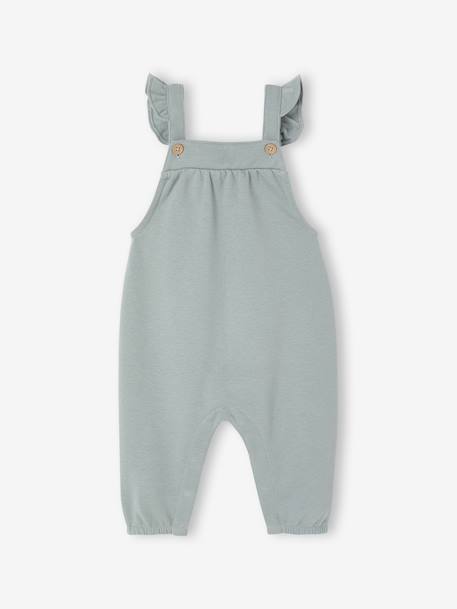 Salopette en molleton bébé vert sauge 1 - vertbaudet enfant 
