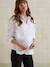 Chemise gaze de coton brodé FM grossesse et allaitement blanc 1 - vertbaudet enfant 
