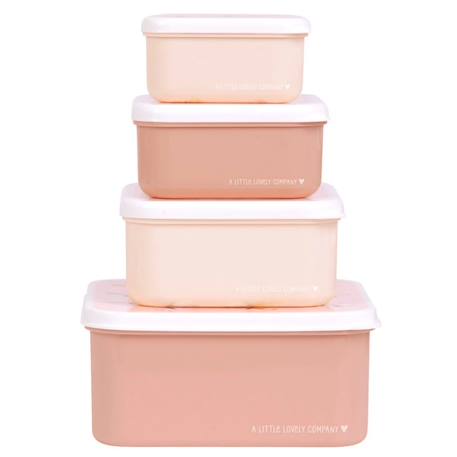Lot de 4 boîtes à goûter Jaune+Kaki+Rose+Rose, rouge, violet+Vert de gris 17 - vertbaudet enfant 