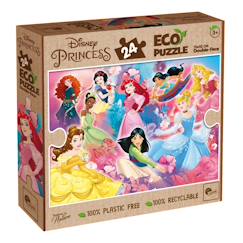 Jouet-Jeux éducatifs-Puzzles-Eco-puzzle 24 pcs double face princess