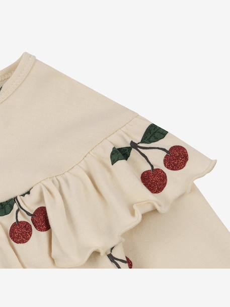 Blouse à volants fille détails glitter beige 3 - vertbaudet enfant 