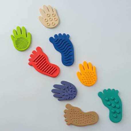 Jeu parcours sensoriel – chemin montessori empreintes pieds & mains Multicolore 2 - vertbaudet enfant 