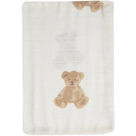 Gants de toilette teddy bear en gaze de coton (3 pcs) Teddy bear 3 - vertbaudet enfant 