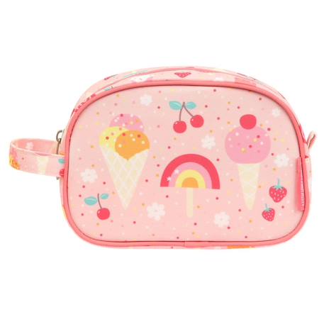 Trousse de toilette amis de la forêt Bleu+Gris+Jaune+Rose+Vert d'eau, marron, écru 17 - vertbaudet enfant 