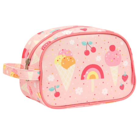 Trousse de toilette amis de la forêt Bleu+Gris+Jaune+Rose+Vert d'eau, marron, écru 19 - vertbaudet enfant 