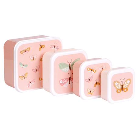 Lot de 4 boîtes à goûter Jaune+Kaki+Rose+Rose, rouge, violet+Vert de gris 15 - vertbaudet enfant 
