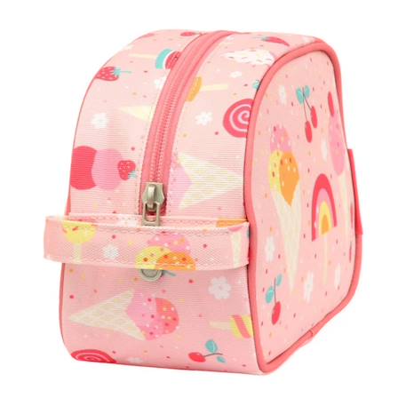 Trousse de toilette amis de la forêt Bleu+Gris+Jaune+Rose+Vert d'eau, marron, écru 21 - vertbaudet enfant 