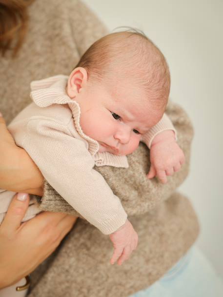 Ensemble naissance laine et cachemire personnalisable blush 10 - vertbaudet enfant 