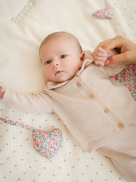 Tapis d'éveil en gaze de coton détails en tissu Liberty rose pâle 9 - vertbaudet enfant 