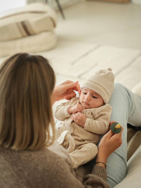 Coffret naissance mixte bébé personnalisable beige chiné 1 - vertbaudet enfant 