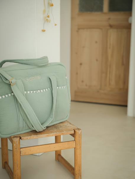 Sac à langer évolutif 24 ou 48h personnalisable vert sauge 4 - vertbaudet enfant 