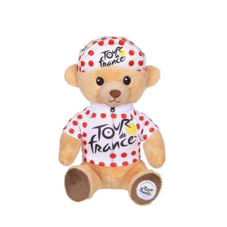 Peluche - peluche officielle ours tour de france - maillot et casquette grimpeur à pois - 15 cm Rouge 2 - vertbaudet enfant 