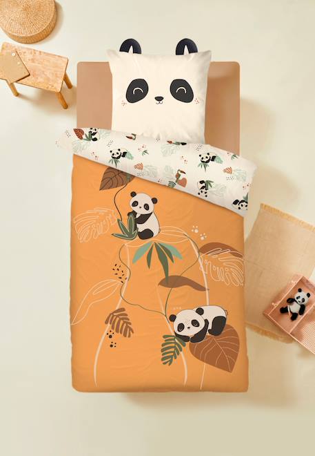 Housse de couette enfant + taie d'oreiller nael Marron 1 - vertbaudet enfant 