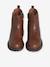 Boots enfant fille synthétique zippées et élastiquées marine+marron 10 - vertbaudet enfant 
