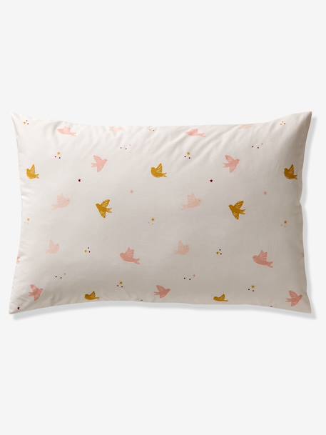Parure housse de couette et taie d'oreiller HIRONDELLES blanc imprimé 4 - vertbaudet enfant 