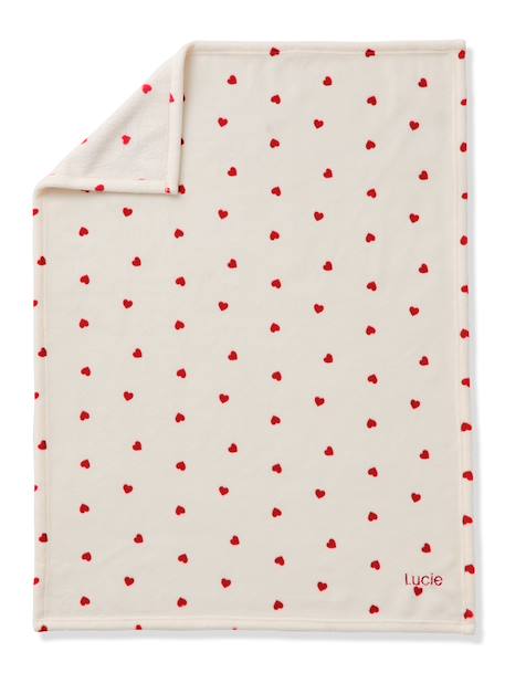Plaid imprimé polaire personnalisable blanc imprimé+marron imprimé+multicolore+rouge imprimé 18 - vertbaudet enfant 