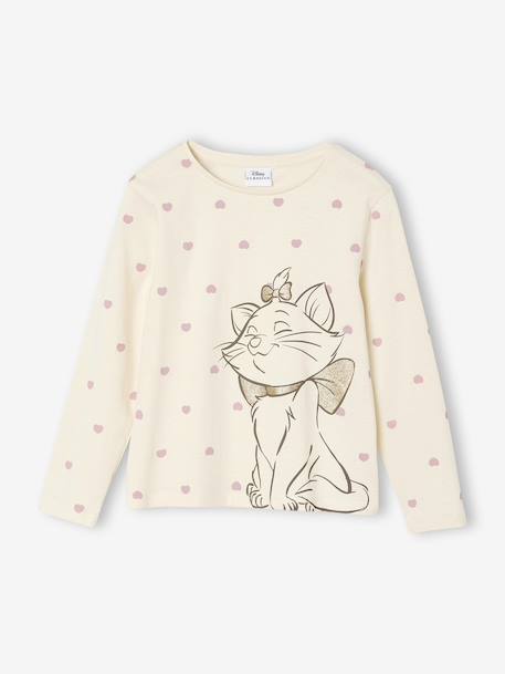 T-shirt manches longues fille Disney Marie les Aristochats écru 1 - vertbaudet enfant 