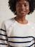 Pull style marinière grossesse et allaitement ouvertures raglan beige chiné+marine 8 - vertbaudet enfant 
