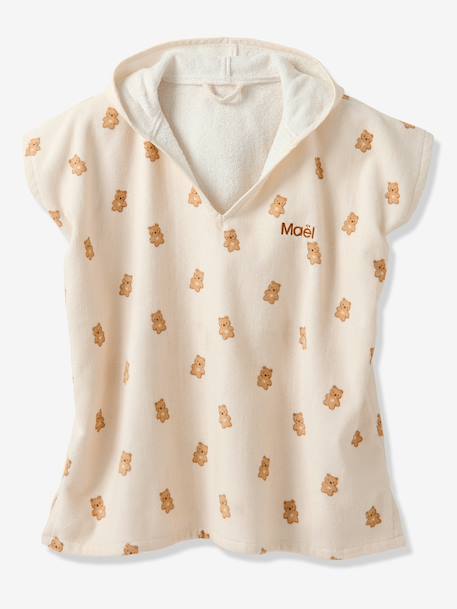 Poncho de bain bébé personnalisable PETIT OURS, avec coton recyclé blanc imprimé 6 - vertbaudet enfant 