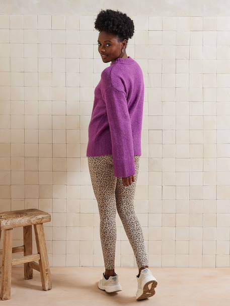 Pull col rond grossesse maille jersey avec laine anthracite+fuchsia 8 - vertbaudet enfant 