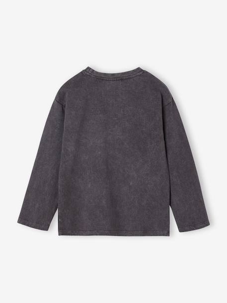 T-shirt manches longues AC DC garçon anthracite 2 - vertbaudet enfant 