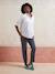 Pantalon de grossesse cigarette bandeau sans couture gris+noir 2 - vertbaudet enfant 