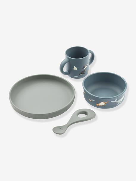 Coffret repas Vivi - bleu foncé+écru+jaune+rose+rose pâle+vert d'eau 2 - vertbaudet enfant 