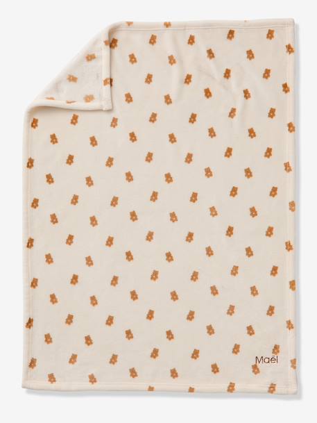 Plaid imprimé polaire personnalisable blanc imprimé+marron imprimé+multicolore 5 - vertbaudet enfant 