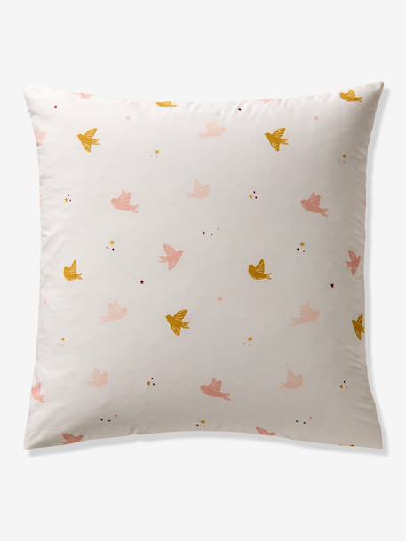 Parure housse de couette et taie d'oreiller HIRONDELLES blanc imprimé 3 - vertbaudet enfant 