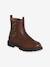 Boots enfant fille synthétique zippées et élastiquées marine+marron 7 - vertbaudet enfant 