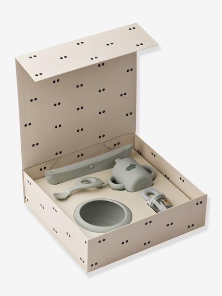 Mileah coffret repas silicone bleu ciel+rose pâle 2 - vertbaudet enfant 
