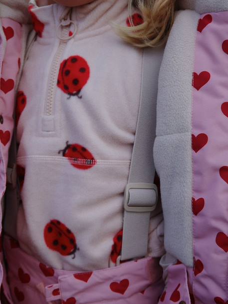 Veste coupe-vent imperméable motifs coeurs Mismou gris+rose 12 - vertbaudet enfant 
