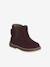 Boots bébé fille cuir zippées beige imprimé+bordeaux+CAMEL+marine+noir 10 - vertbaudet enfant 