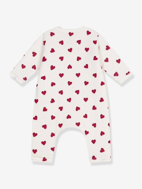 Combinaison ouatinée bébé en coton imprimé coeurs blanc 3 - vertbaudet enfant 