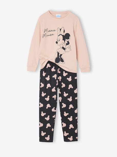 Pyjama bicolore Disney Minnie fille Rose/gris anthracite 1 - vertbaudet enfant 