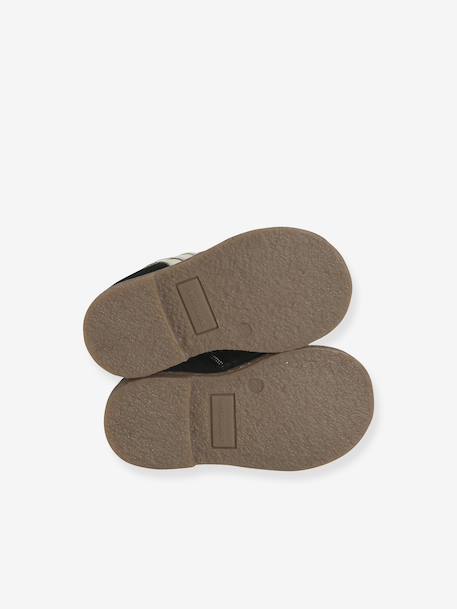Boots bébé fille cuir zippées noir+or 5 - vertbaudet enfant 