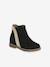 Boots bébé fille cuir zippées noir+or 1 - vertbaudet enfant 