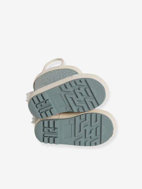 Bottes de pluie bébé détails ludiques rayé marine+vert imprimé 11 - vertbaudet enfant 