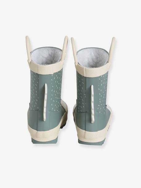 Bottes de pluie bébé détails ludiques rayé marine+vert imprimé 9 - vertbaudet enfant 