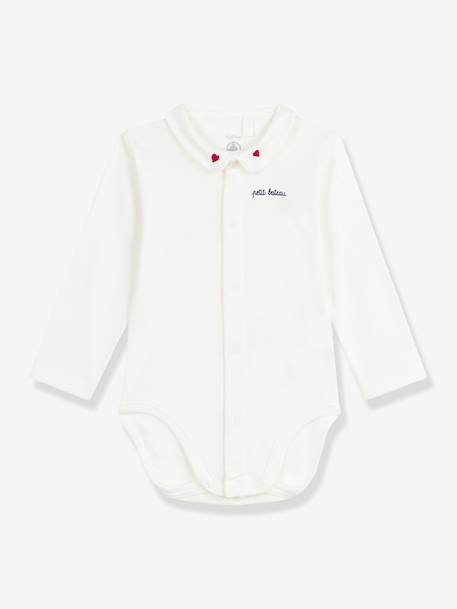 Body bébé col brodé rouge 1 - vertbaudet enfant 
