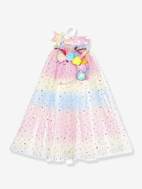 Déguisement licorne : cape + serre-tête + baguette multicolore 2 - vertbaudet enfant 