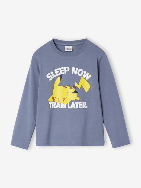 Pyjama garçon Pokemon Pikachu bleu/gris chiné 2 - vertbaudet enfant 