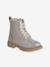 Bottines enfant fille synthétique lacées et zippées or 2 - vertbaudet enfant 