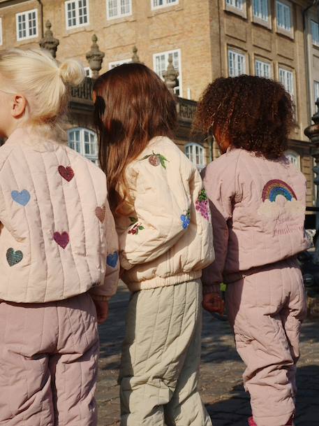 Blouson matelassé motifs en sequins Juno Konges Sløjd lilas+rose nude 4 - vertbaudet enfant 