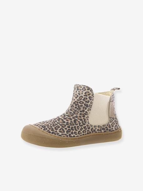 Boots Barefoot Glitty marron+or+taupe 10 - vertbaudet enfant 