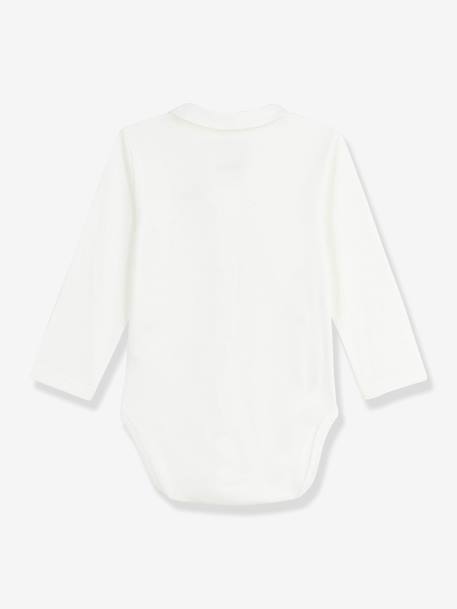 Body bébé à col brodé en côtes blanc 2 - vertbaudet enfant 